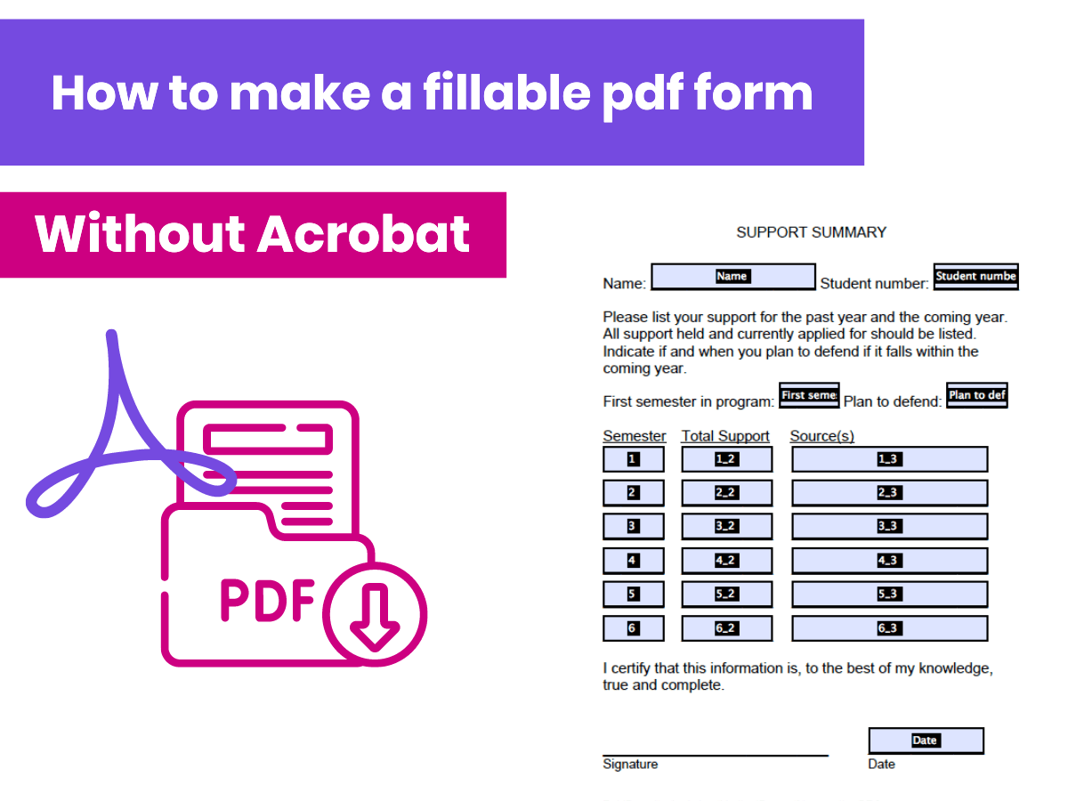 create a fillable PDF file without acrobat