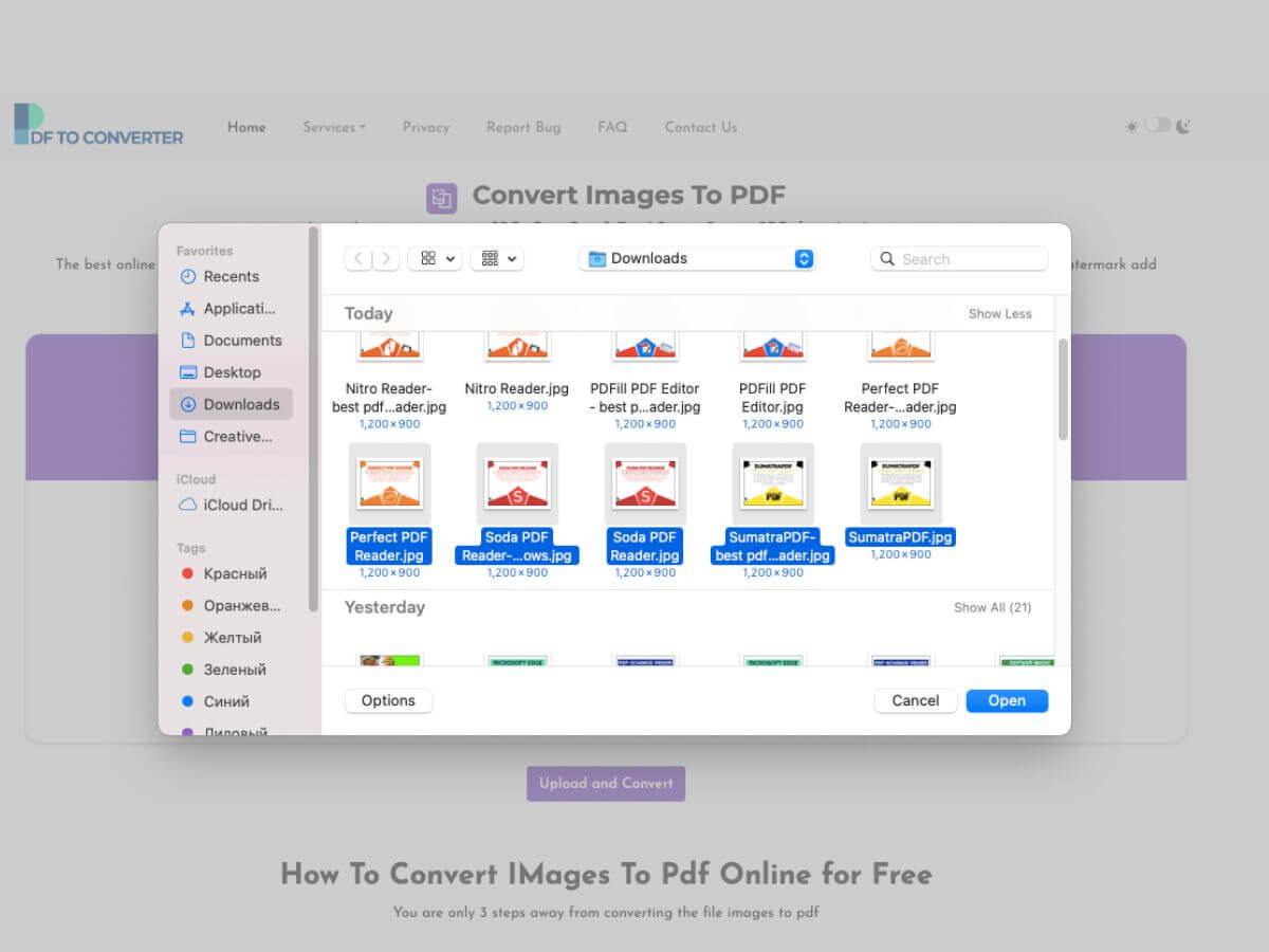 convert png to pdf