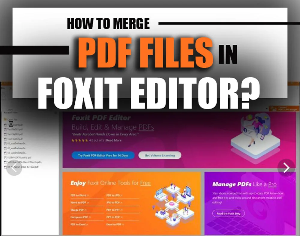 How to Merge PDF Files in Foxit Editor