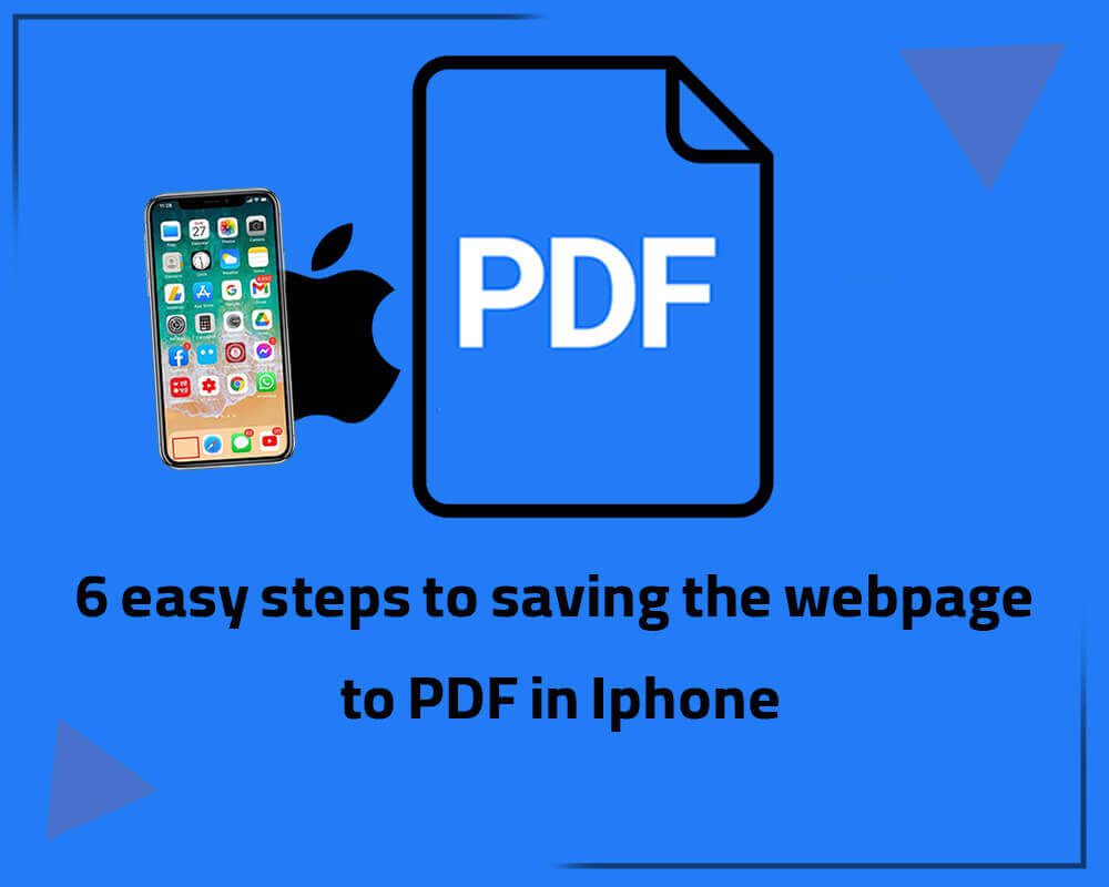 Easy steps to saving the webpage to PDF in iPhone