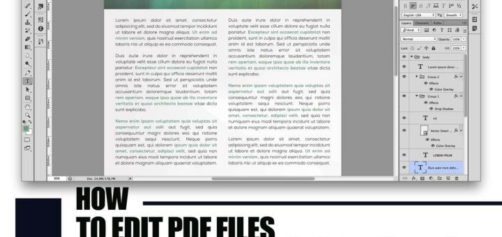How to edit PDF files using Photoshop