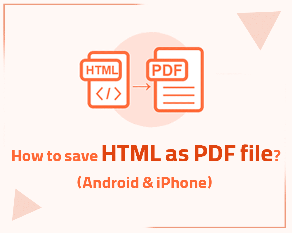 How to save HTML as PDF file? (Android & iPhone)