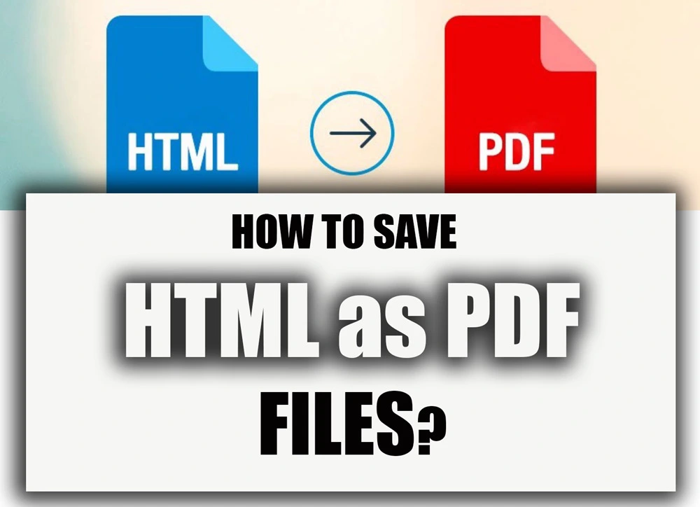 How to save HTML as PDF file