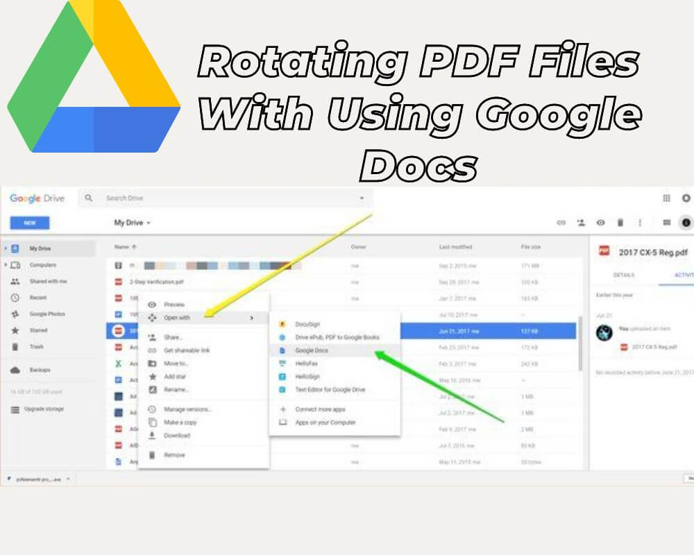 Rotating PDF Files With Using Google Docs