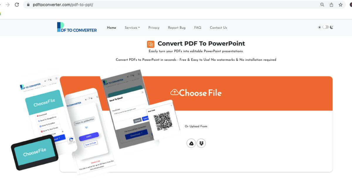 how to convert pdf to ppt free without software