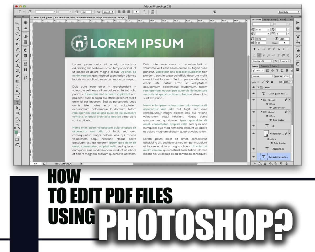 Edit PDF Files Using Adobe Photoshop