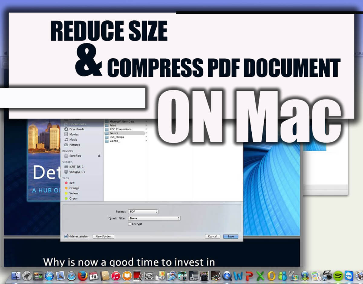reduce the size of a pdf file on mac